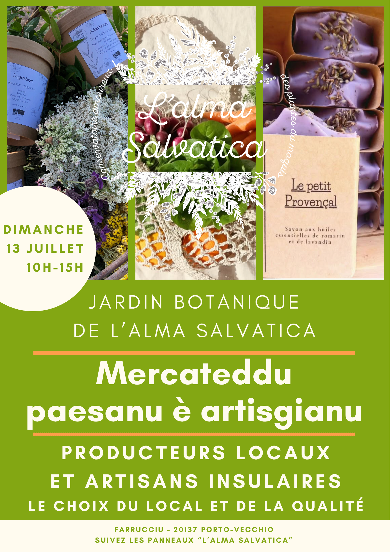 Rendez-vous dimanche 13 juillet pour le prochain Mercateddu paesanu è artisgianu