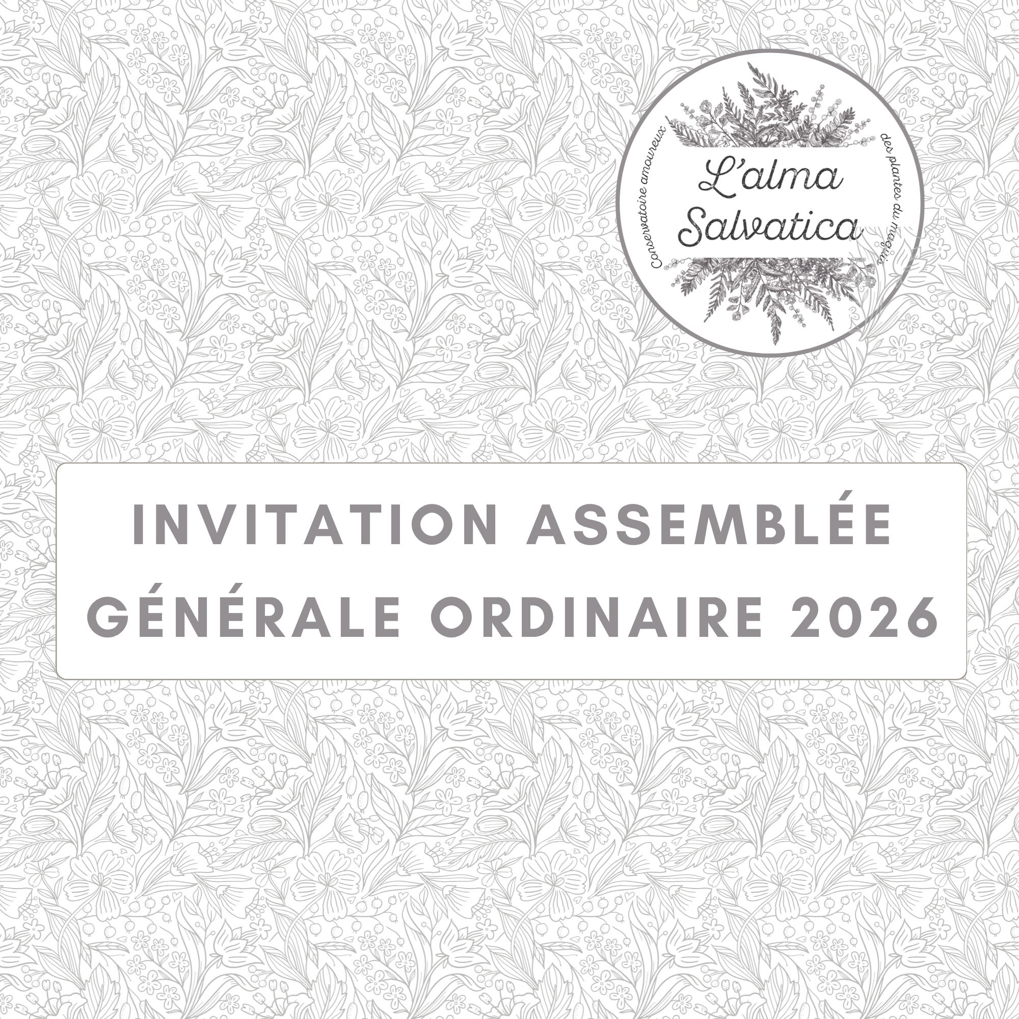 Assemblée générale ordinaire Samedi 16 mai à 9h30