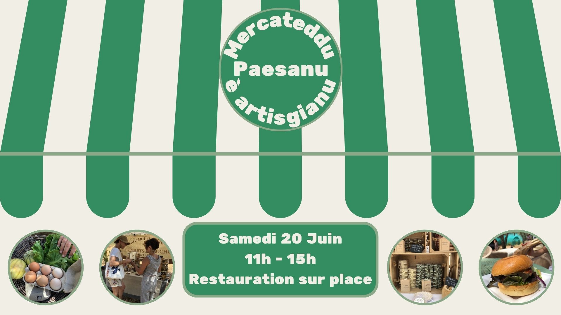 Mercateddu Paesanu è Artisgianu : rendez-vous le samedi 20 juin à L&rsquo;Alma Salvatica